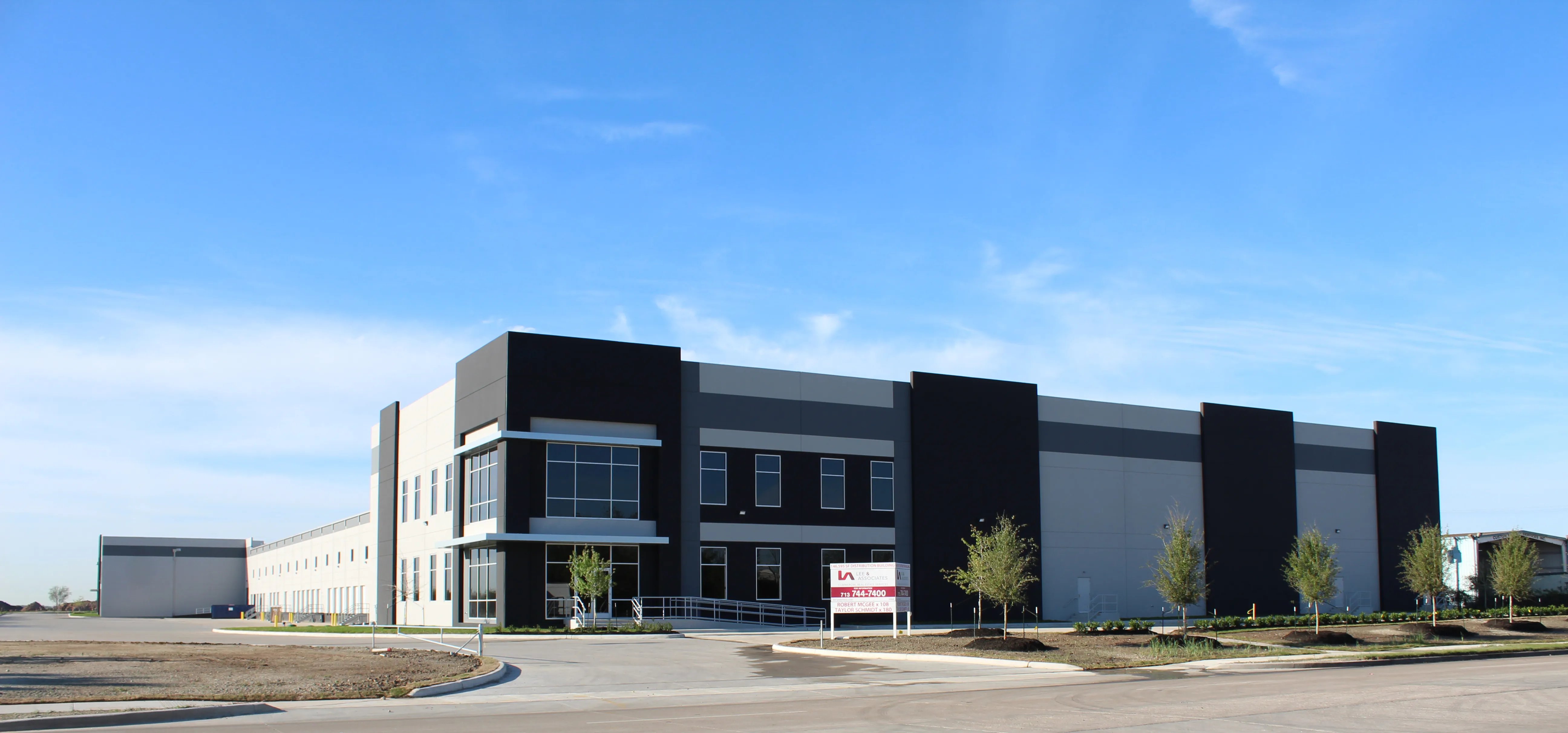 Front exterior view of the industrial building at Genoa Red Bluff