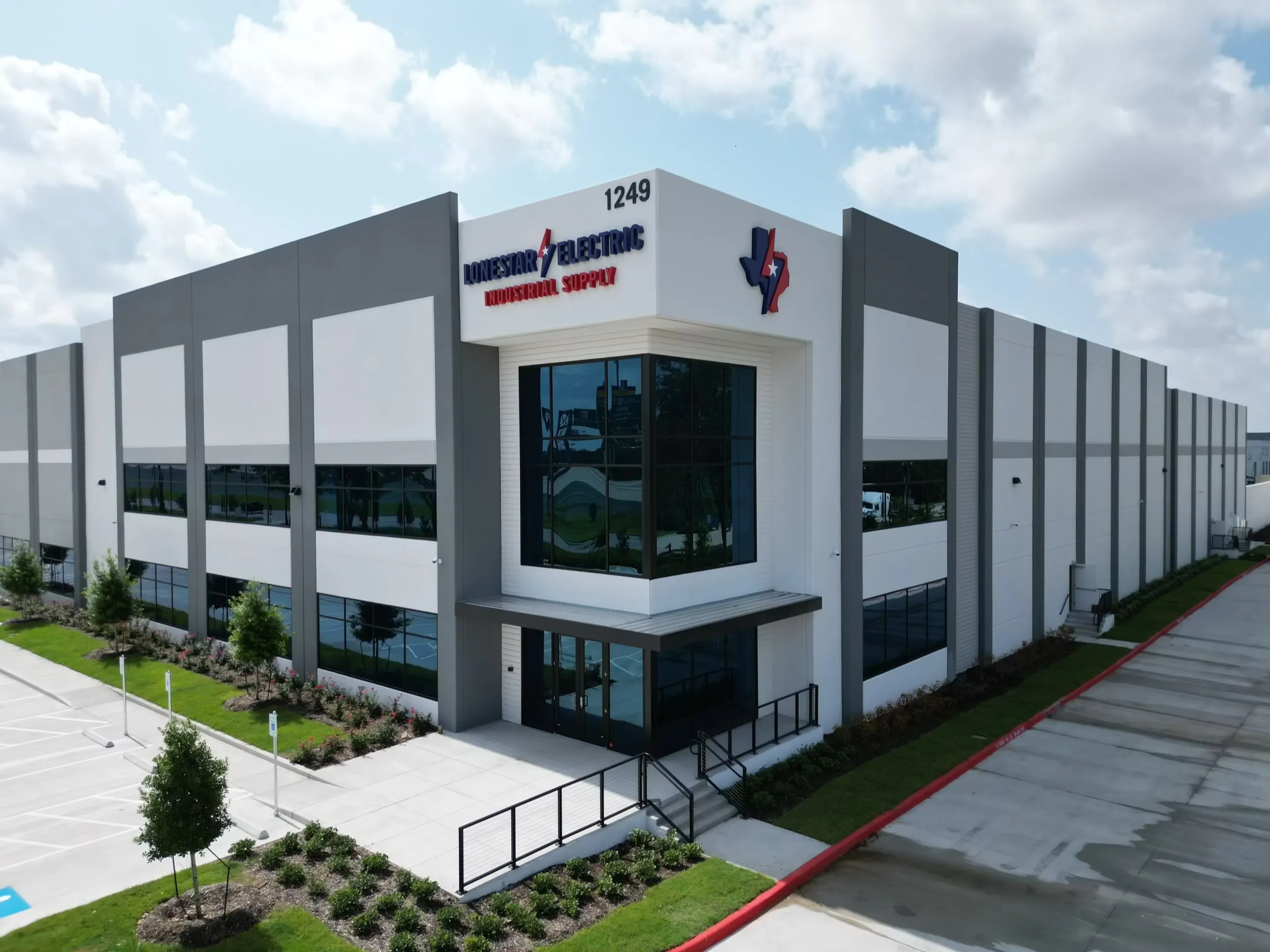 Completed Hooper Road Logistics Center front elevation